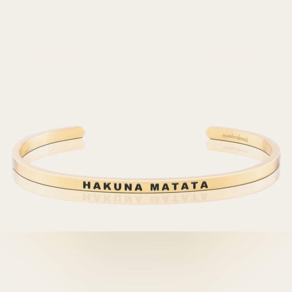 Hakuna Matata MontraBand Adjustable Cuff Bracelet NEW